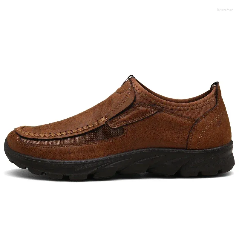 Casual Shoes Leather Men Zapatos Brand Loafers Moccasins Breathable Slip On Driving Plus Size 39-48 Drop