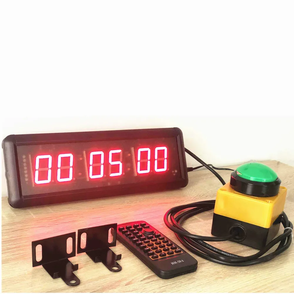 11 inch LED electronic countdown clock with remote control stopwatch interval timer competition game training wall clock 240417