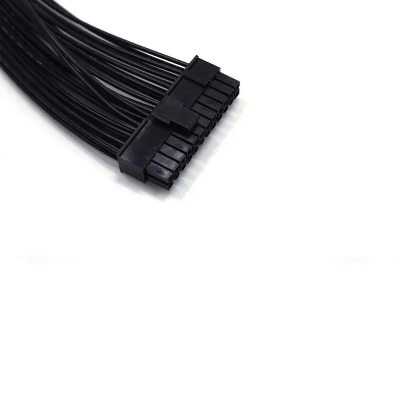 2024 24Pin Dual PSU Power Extension Cable PC Three Power Supply Synchronization Cable Connector 12.6 Inches / 32cmdual PSU synchronization cable