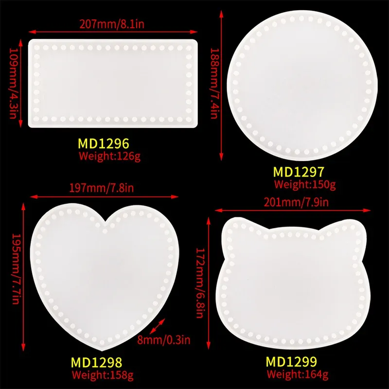 Urządzenia DM150 4PCS żywica epoksydowa torebka pleśń Bag silikonowa formy do majsterkowania biżuterii Making Craft Moule Silicon Resine Pigmento Resina