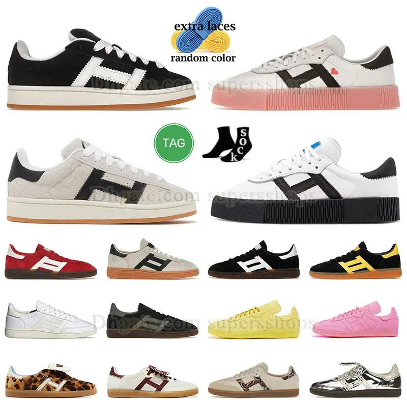 Sapatos de grife de goma marinha sapatos casuais 00s clear rosa azul claro preto preto marrom amarelo manchen mens hamburgo hambour handball camurça speede tênis feminino tênis esportes