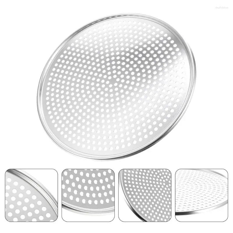 Tasses Pizza Screen Multi-fonction Baking Tray Pan Pans Pans Metal Plaque Ménage Ménage réutilisable Réutilisable