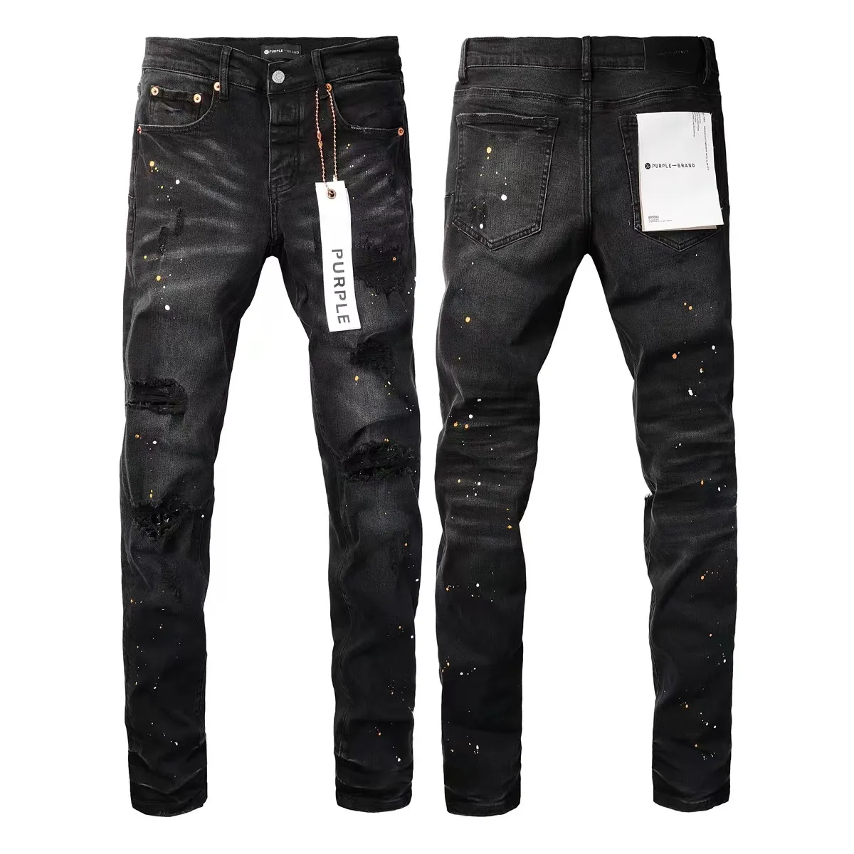 paarse jeans heren skinny jeans luxe Jean Street Pant Luxe lichtblauwe broek rechte jeans trendy lange rechte rechte scheurde grijze high street casual solide rechte jean