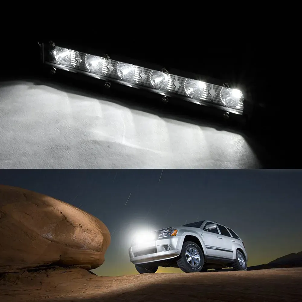 照明新しい6000K 18W 12V LEDワークライトバースポットライト洪水ランプ霧オフロードLEDフォードトヨタSUV 4WDボートのワークカーライト