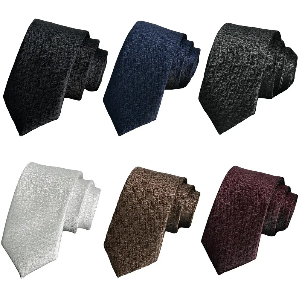 Masculino magro de 6cm tie jacquard palha na gravata festa de casamento de pescoço de pescoço 240412