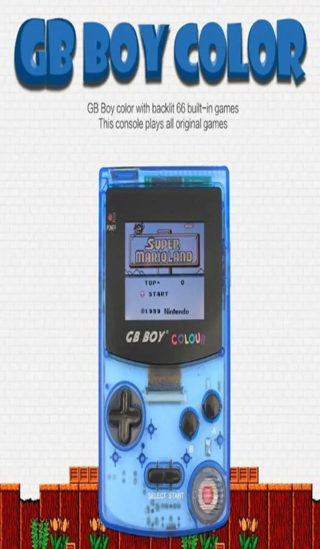 GB Boy Colour Color Portable Game Console 27quot 32 Bit Handheld Game Console With Backlit 66 Builtin Games Support Standard C46025341059