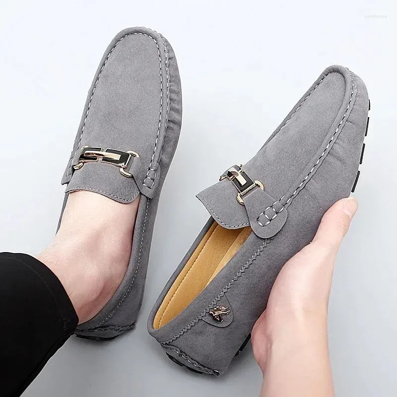 Casual Shoes Leather Men 2024 Mens Loafers Women Breathable Slip On Black Driving Plus Size 38-48