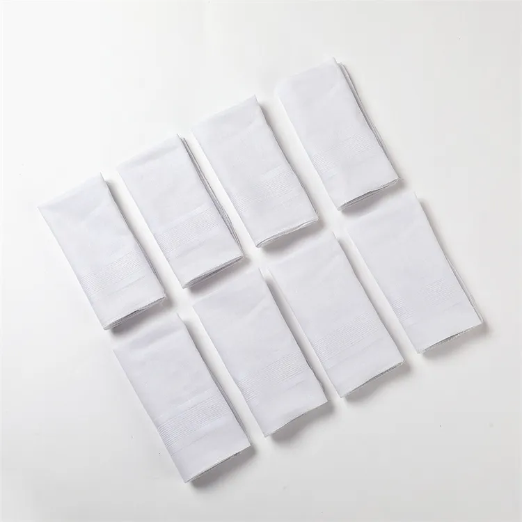 40 cm Baumwoll weiße Taschentuch