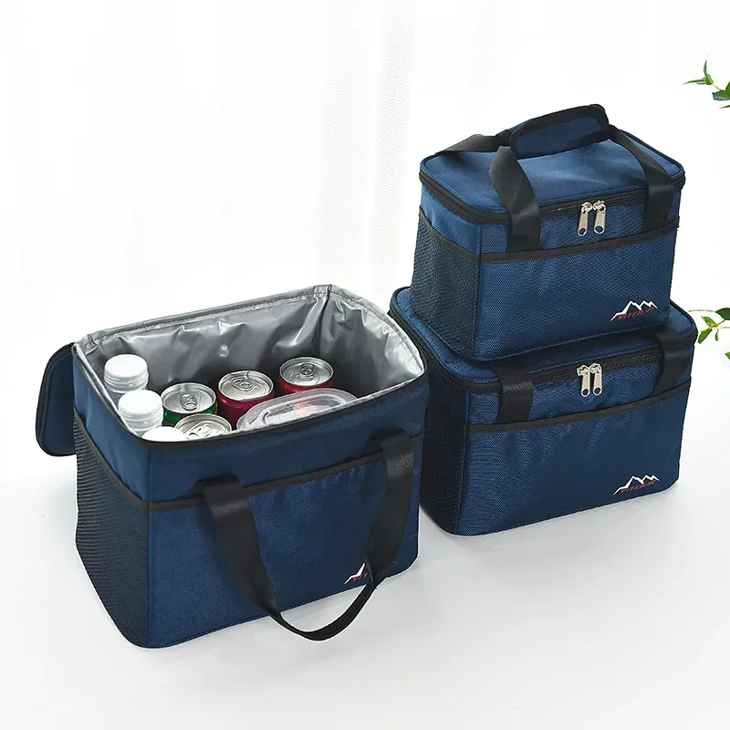 Borse addensano fresche mantenendo borse da pranzo bento portatili impermeabili in stoffa oxford birra cibo da picnic CAS Cooler Ice Pack Boxes