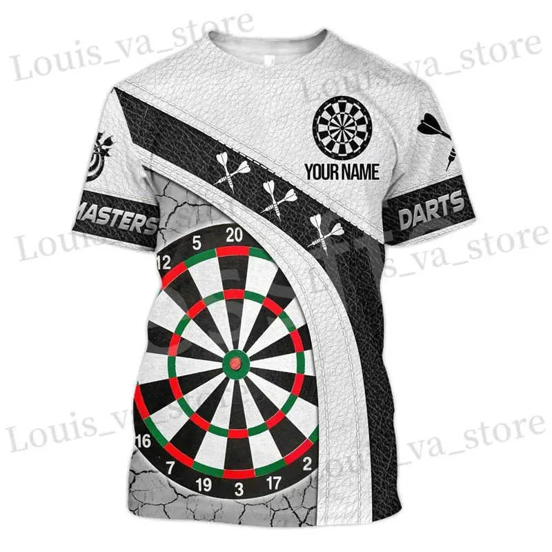 Men's T-Shirts Bar Entertainment Darts Club Fun Indoor Sportwear T-shirts Summer 3D Print Harajuku Loose Daily Casual Short-slved T Shirt T T240419