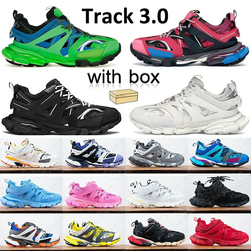 2024 Top Brand Designer Track 3 Flat Men Women Casual Shoes Casual Platform Vintage Pistas corredores Tess.S.Trainers de mocasines de cuero de Gomma caminando zapatillas con caja 36-45