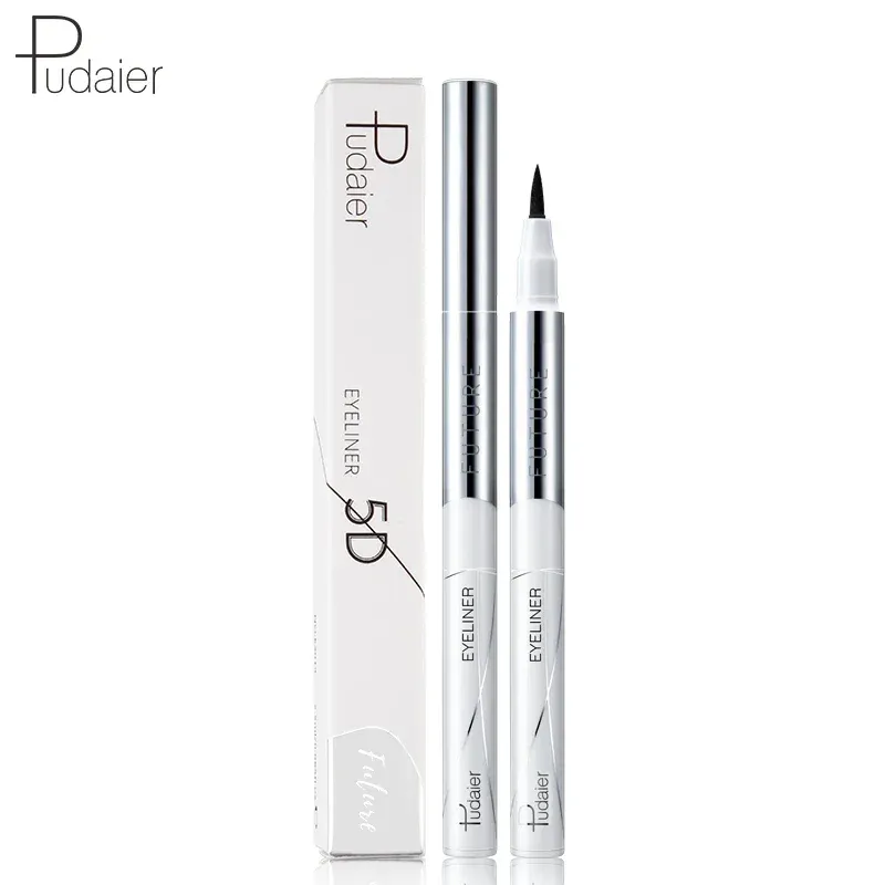 Eyeliner Pudaier Make Up Black Liquid Eyeliner stylo étanche Eyeliner Eyeliner Longlasting Liquide Dry Dry Natural Eye Douner Crayon