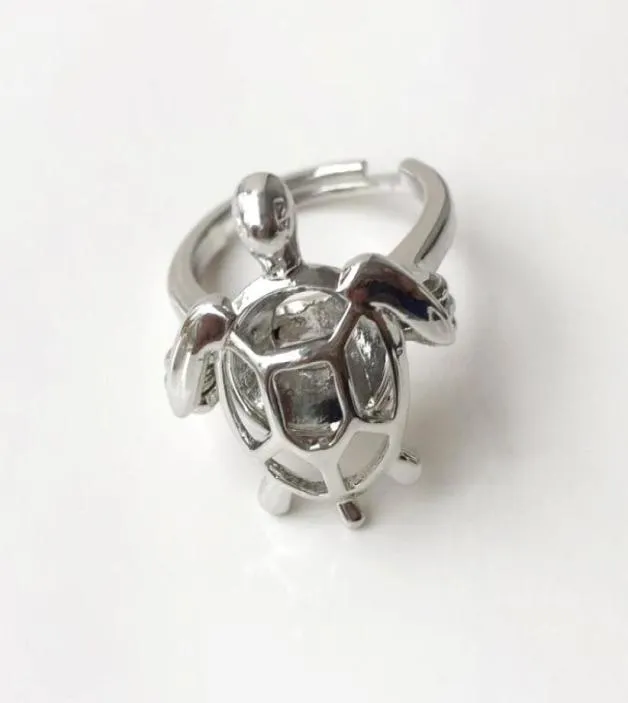 El anillo de jaula puede abrir y sostener 8mm perla cristal gema jaula anillo montaje 18kgp tamaño ajustable anillo de tortuga 5381545