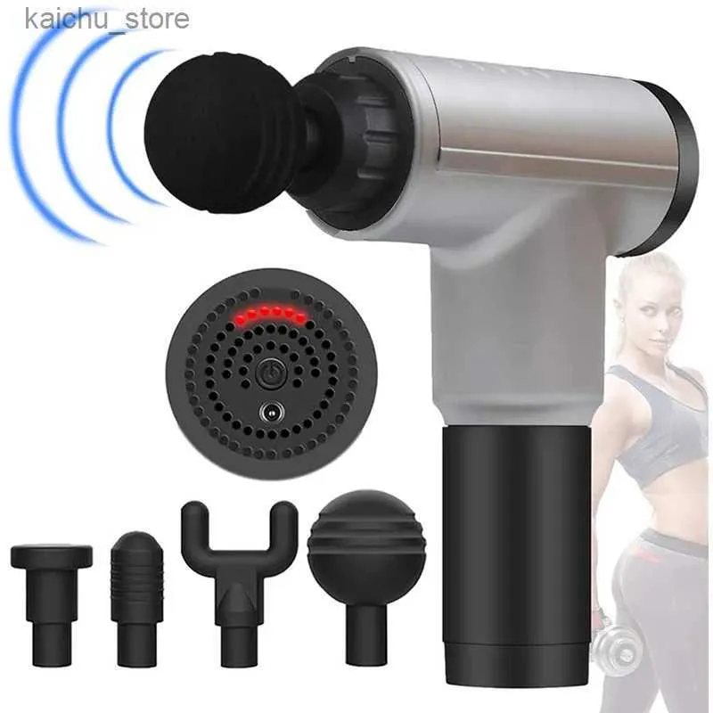 Elektrische massagers Hot verkopen professionele fascia pistool spier ontspanning massager draagbare elektrische trillingen massagegeweer spierontspanning y240425