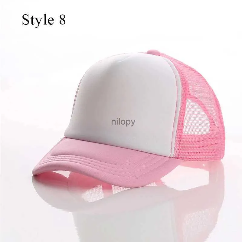 Bollmössor 2023 Ny baseballmössa för barn Baby Boy and Girls Summer Fashion Visors Cap pojkar flickor avslappnad snapback hatt mesh hiphop hattar