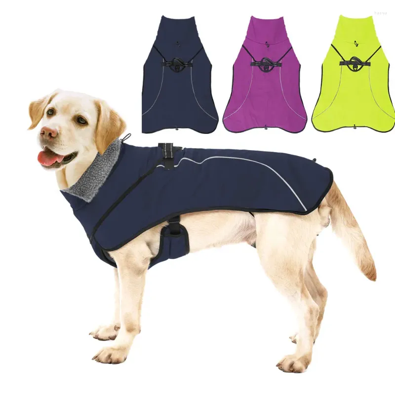 Собачья одежда зимняя одежда для шваров для среднего большого водонепроницаемого теплого покрытия сгущается регулируем