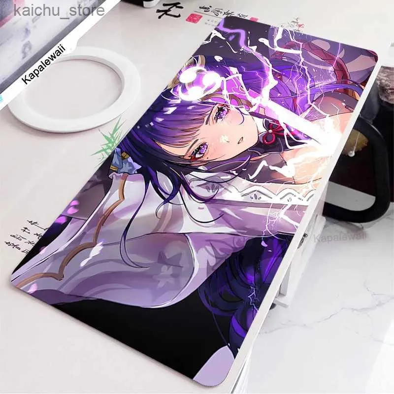 Pads del mouse polso poggiati di gigantesero genshin Impatto mousepad PC Accessori Gaming MousePads Anti-slip Soft Notebook Office Tappeto XXL Pads 900x400mm Y240419