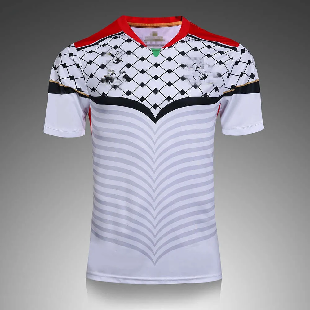 Football Jersey Men Sport 16-17 Palestinian Rugby Home Away Jersey Black And White Short Sleeved Top