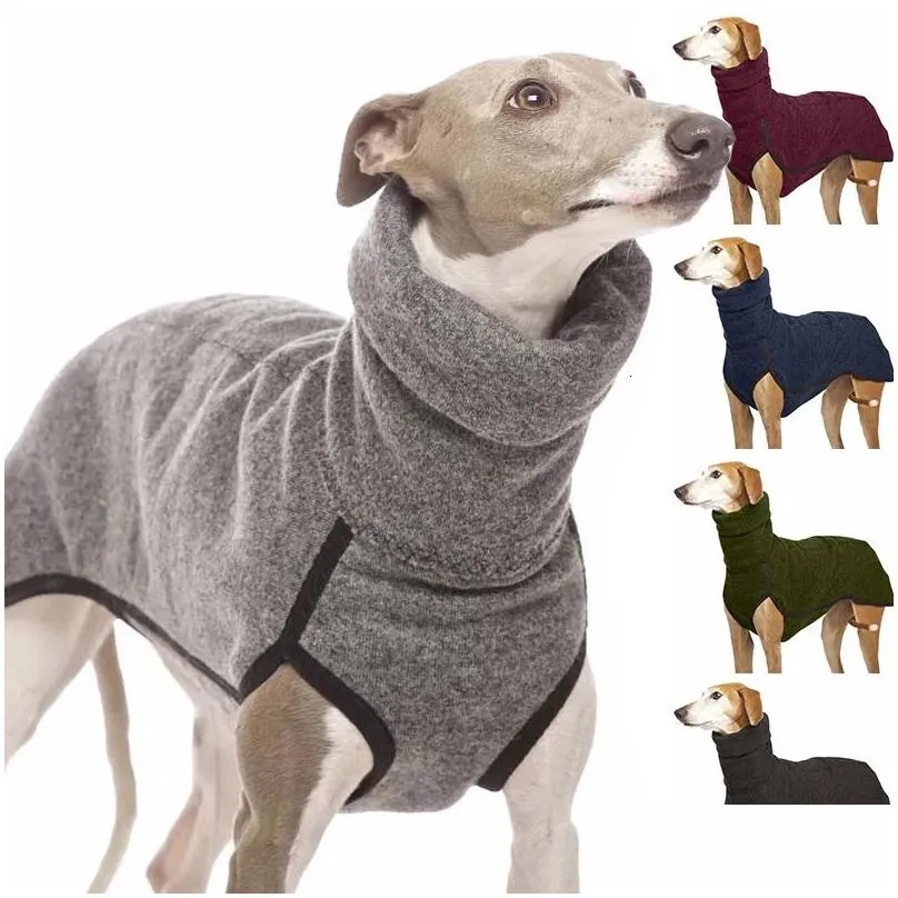 Собачья одежда с высоким воротником для домашних животных для средних больших собак зима теплое пальто