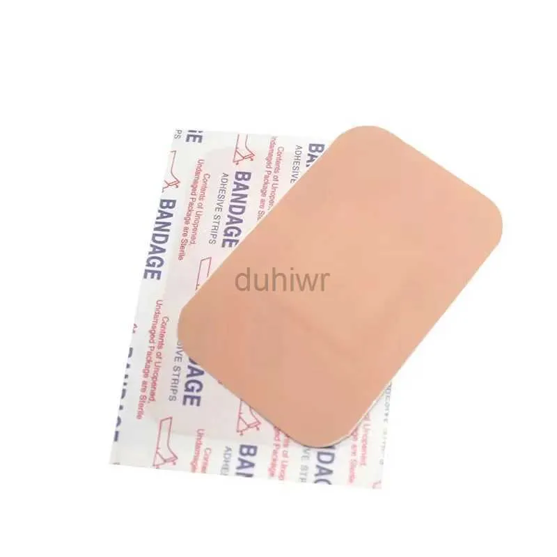 First Aid Supply 10pcs Large Waterproof Band Aid Square Hemostatic Band 7.6*5.1CM Large Size Breathable Self Adhesive Bandage Emergency Kit d240419