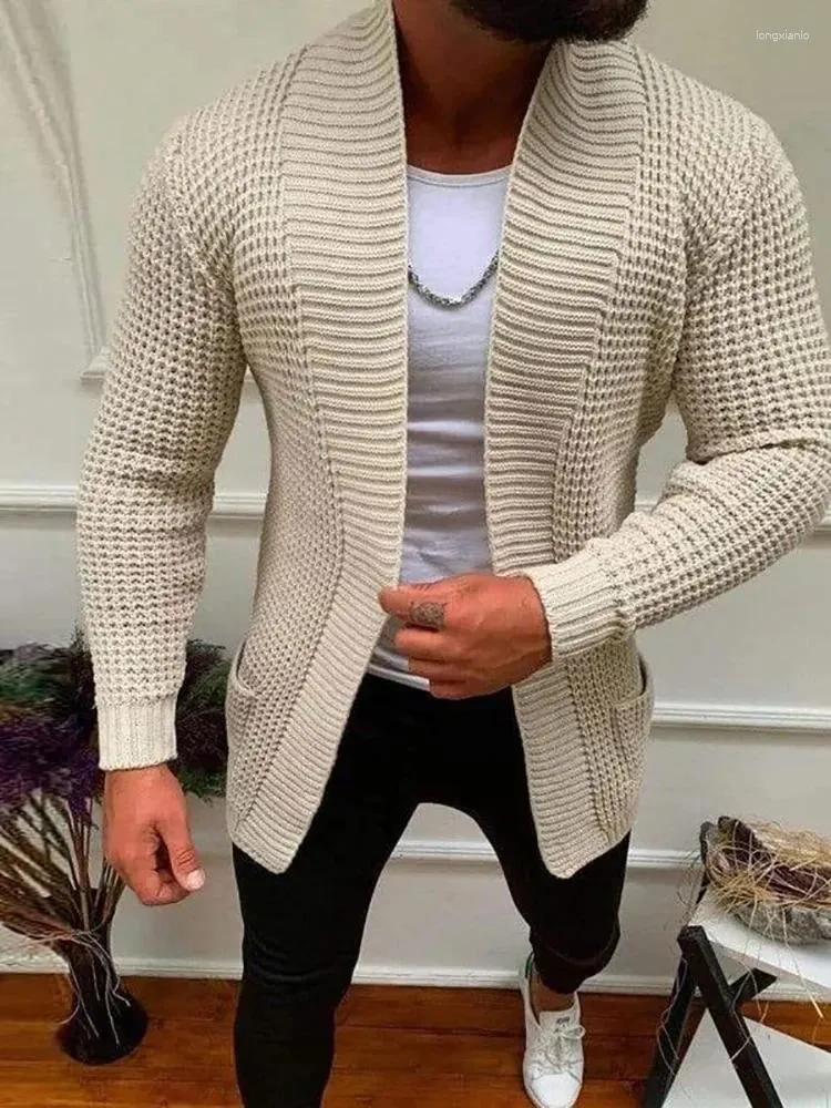 Мужские свитеры индивидуально вязаная уличная кардиган
