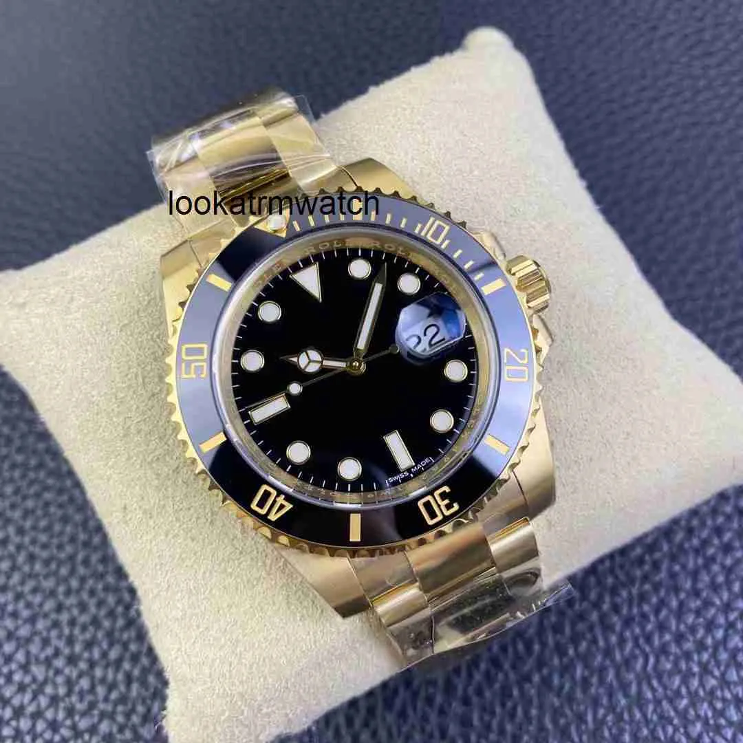2024 Fashion Watch RLX 116618 Luxury Watch Sub Clean Black Dive All-Inclusive Gold Dandong 3135 Mechanische Bewegung 40mm904L Stahlgeschäft Tuhai Favorit 3FBU