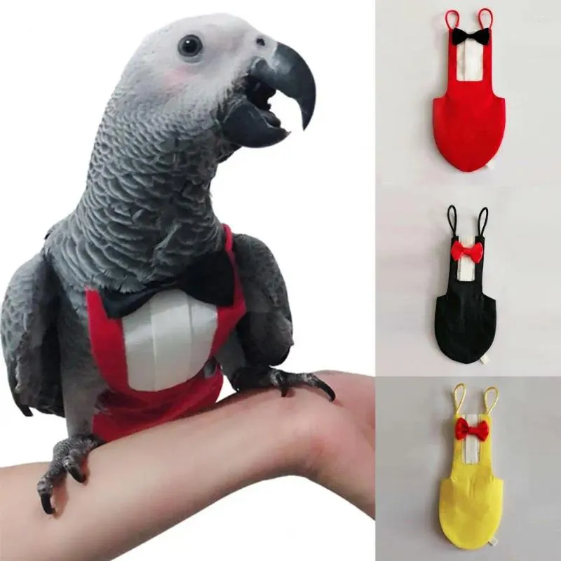 Autres fournitures d'oiseaux Parrot Flight Suit Western Style Cosplay Skin Friendly - couches douces avec des accessoires de nœud papillon PO