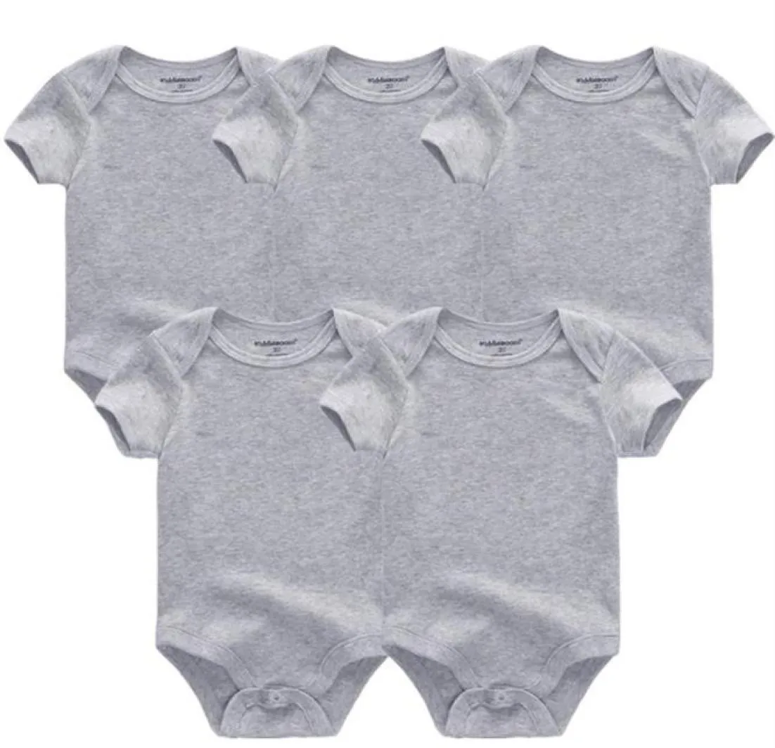 Baby Rompers 100 Cotton Short ärmar Spädbarn Solid Costumes Onesie Newborn Boy Girls Jumpsuit 012M304C5591688