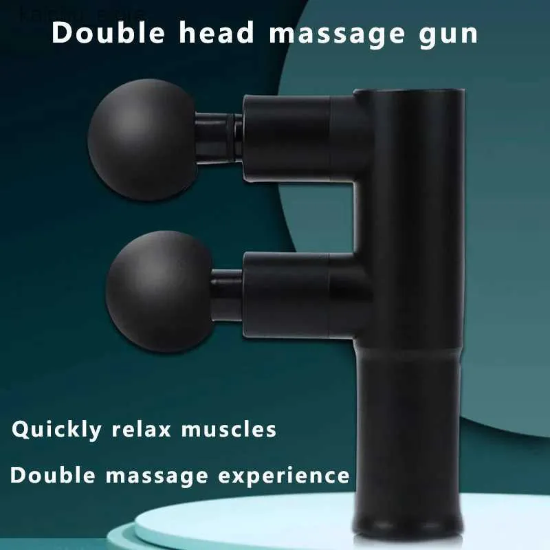 Electric massagers Double headed fascia gun professional intelligent high-frequency vibration massager used for fitness exercise and muscle relaxation Y240425