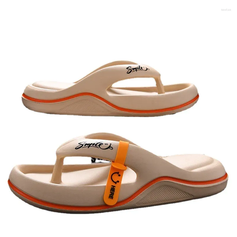 Slippers Flip Flops Мужская летняя eva мягкая подошва для мужчин на открытых повседневных пляжных туфлях дома без скольжения.