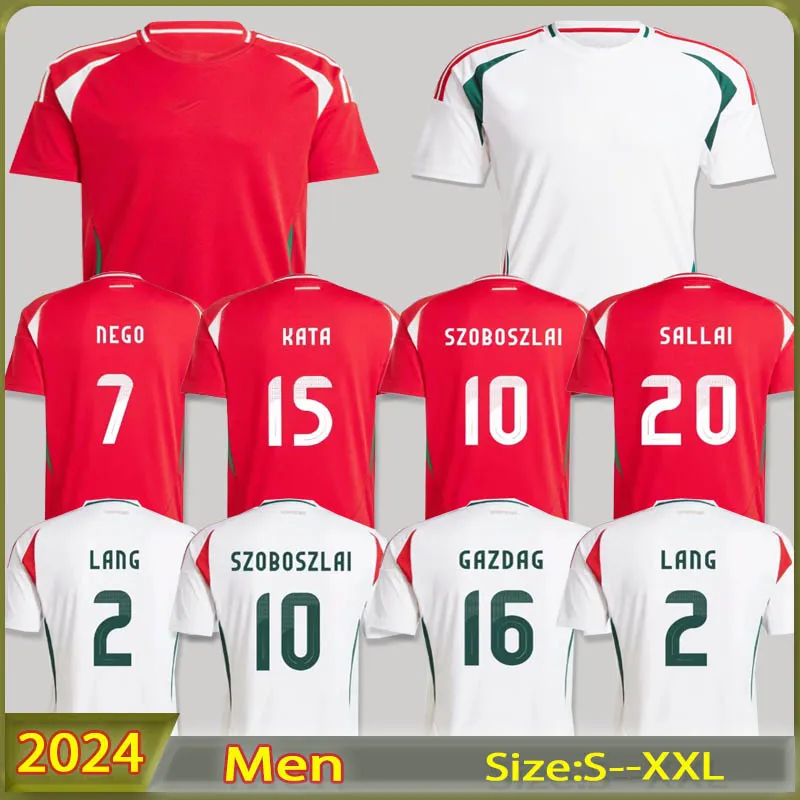 2024 المجر كرة القدم الفوزات الوطني Maillots de Football 2024 Szoboszlai Szalai Szalai Ferenczi Gazdag Orban Priskin 24 Football Shirt