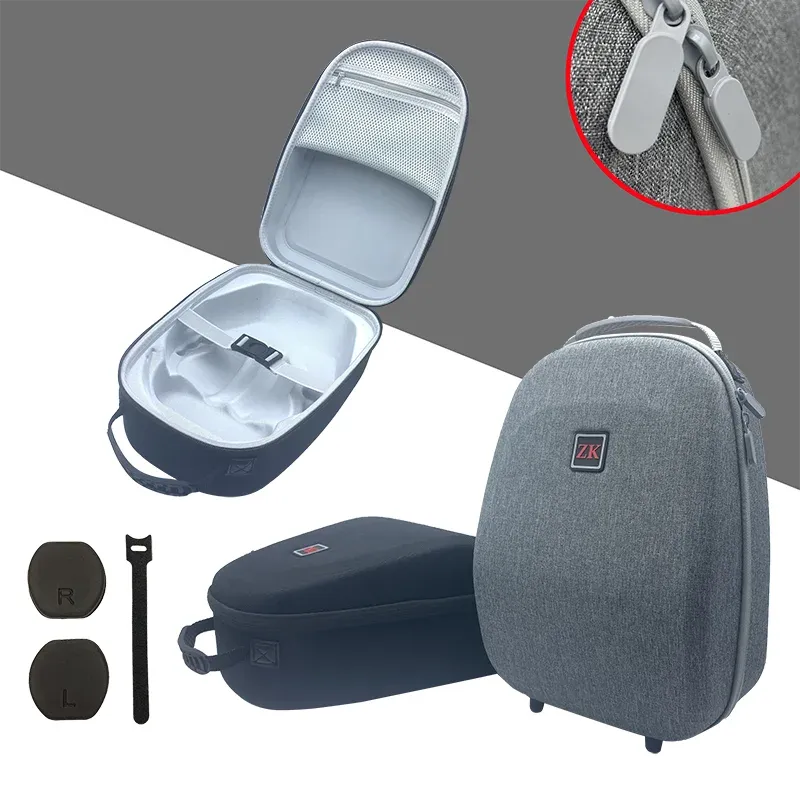 Casos EVA Saco de armazenamento duro para PS VR2 com suporte interno de suporte de proteção contra o fone de ouvido que transporta bolsa de armazenamento de viagem para P5 VR2