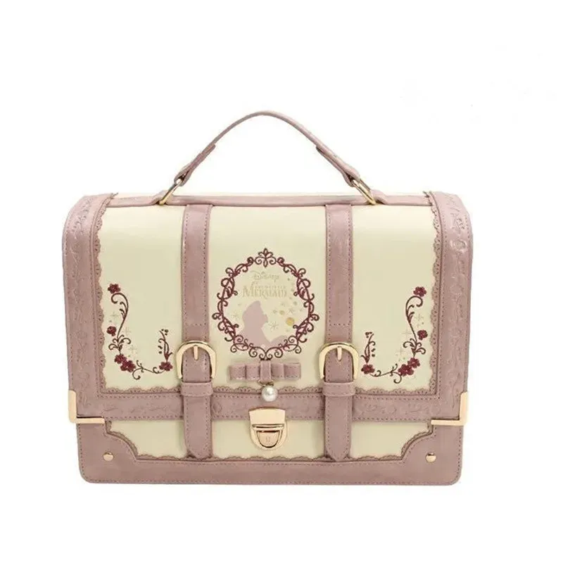 Tassen lolita stijl roze alice borduurwerk handtas assen vrouw schoudertas messenger tas school wo lady girls tas