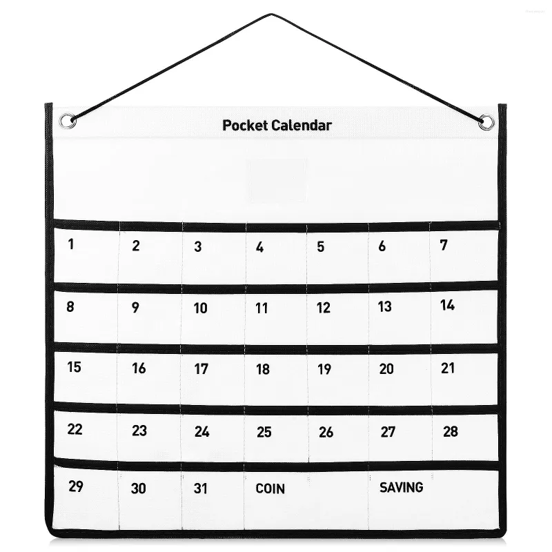 Förvaringspåsar fickrangörare påse kalenderväska vägg hängande monterad variation tillbehör icke-vävt tyg