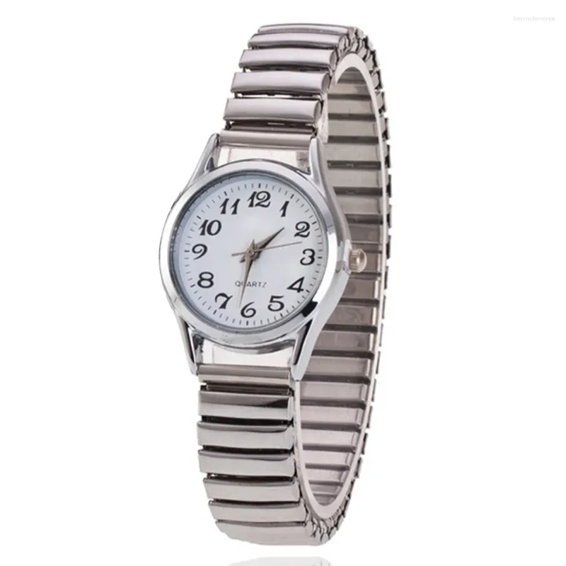 Wristwatches Arrival Men Quartz Watch Fashion Stainless Steel Strap Business Movement Wristwatch Male Elastic