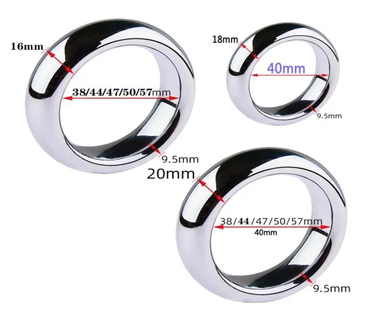 6 Size Metal Cock Ring sexyToys For Men Penis bondage lock Delay Ejaculation Rings Weight Cockring sexy Toys Adults 184350320