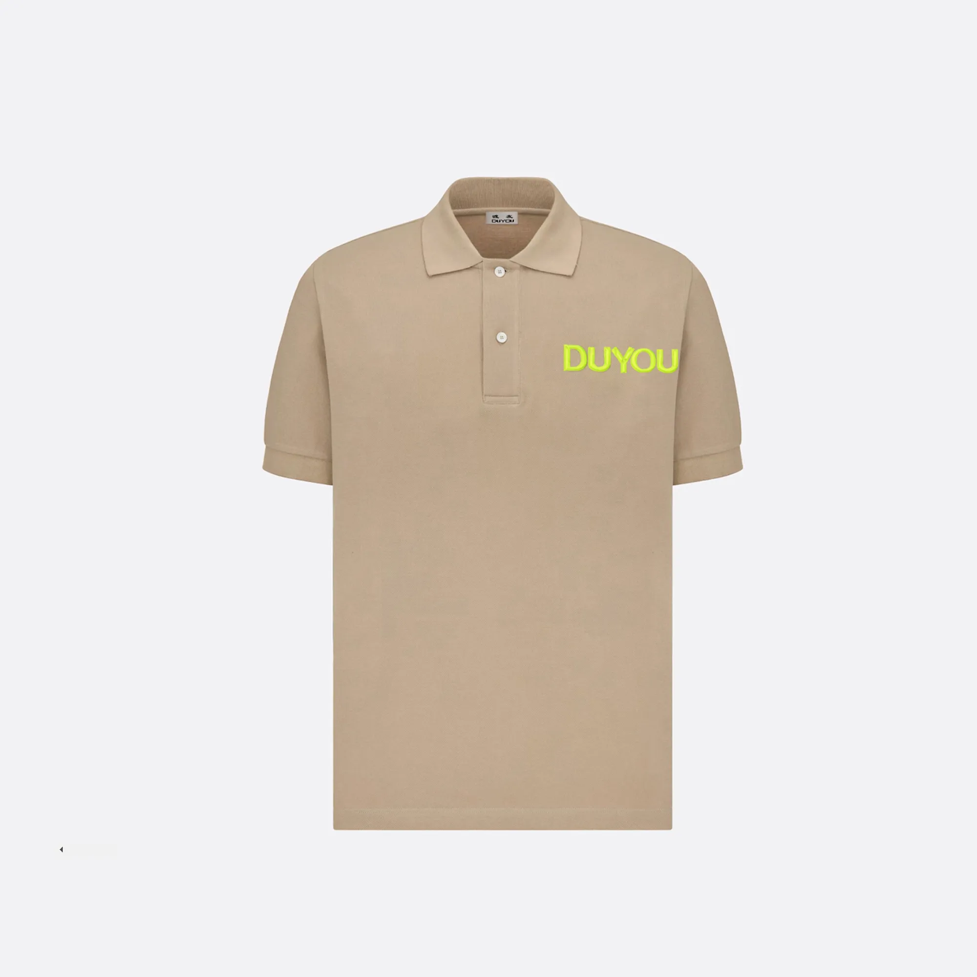 Duyou Icon Camisa Polo Camisa Alongada Designer Polo Camisas T Cirtas Men Men Polos High Streetwear |21997