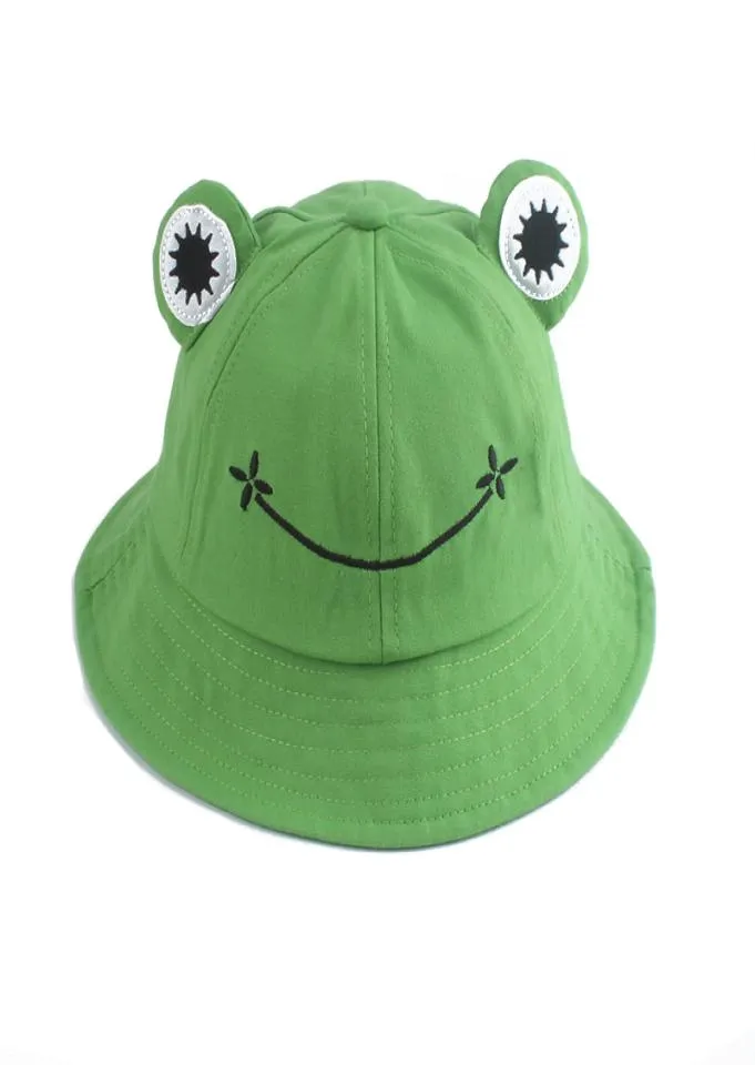 Fitted Hat ParentKid Cartoon Frog Bucket Hat Panama Fishing Cap Cute Froggy Hat Homme Femme Bob Chapeau Outdoor Sun Fisherman H8065402