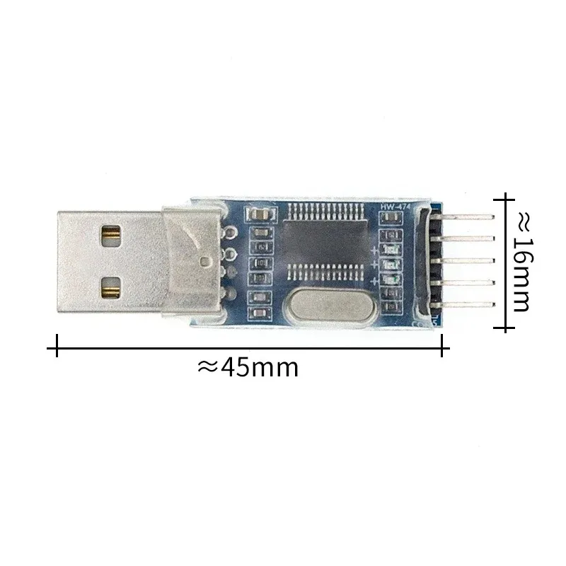 Ny 2024 PL2303 PL2303HX/PL2303TA USB till Rs232 TTL Converter Adapter-modul med dammsäker täckning PL2303HX för Arduino nedladdning Kabel för