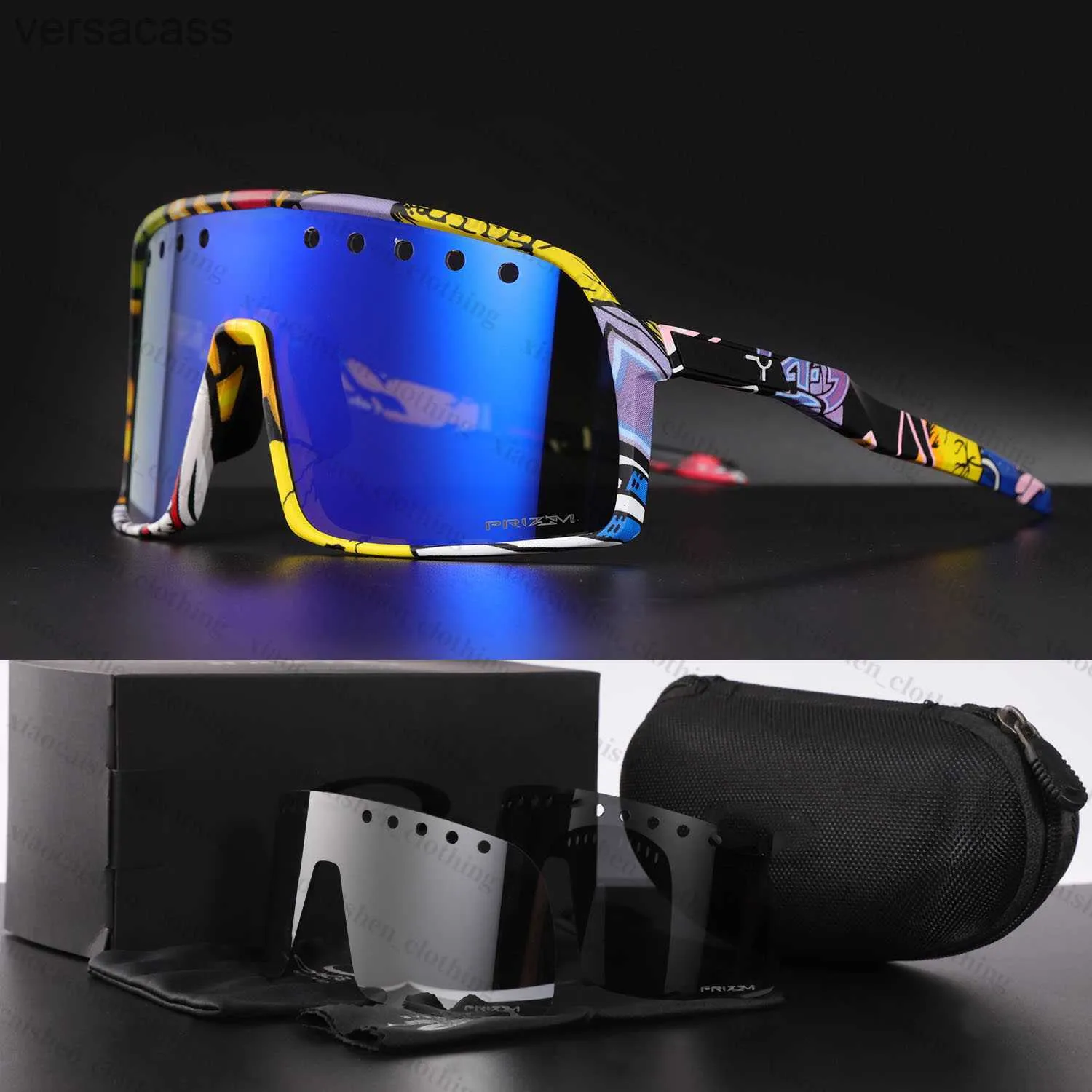 Gafas de sol de diseñador de marca al aire libre Ciclismo deportivo Bicicleta para bicicletas Montar gafas de gafas Goggles UV400 Lente con caja original EIF8
