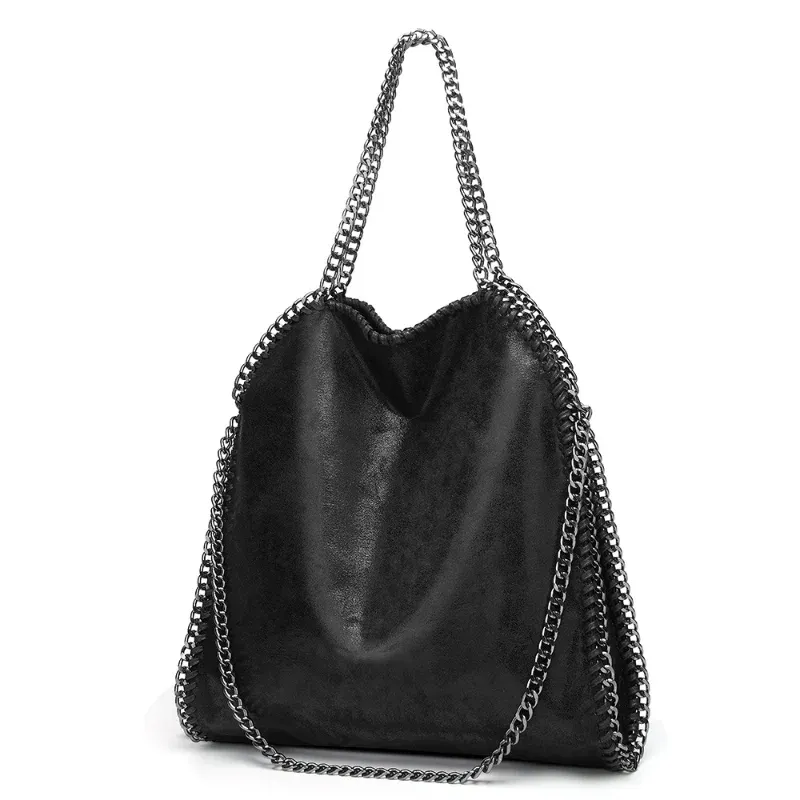 Taschen Frauenbag 2021 Herbst neue große Tasche Klappbare Kettenbeutel Schulter -Crossbody -Frauen -Tasche Europäische und amerikanische Mode große Taschen