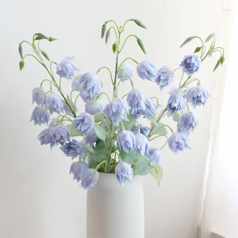 Fleurs décoratives yomdid fleur artificielle campanula vallée plastique maison salon décoration douce de décoration