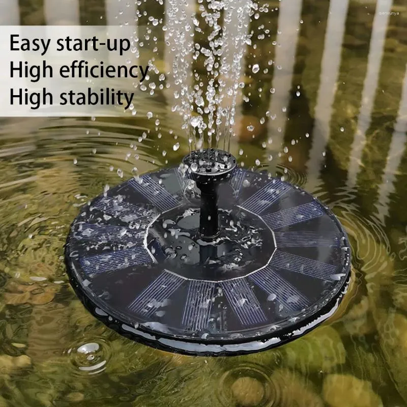 Trädgårdsdekorationer Solar Floating Water Fountain Bird Bath Pump Powered For