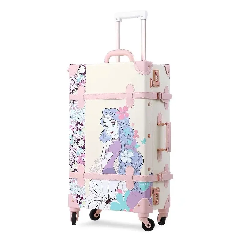 Uppsättningar vintage 24 "26" Söt stor kapacitet 20 tum Cabin Travel Suitcase Bagage Set Wheeled Rolling Trolley Case Lady's Makeup Bag