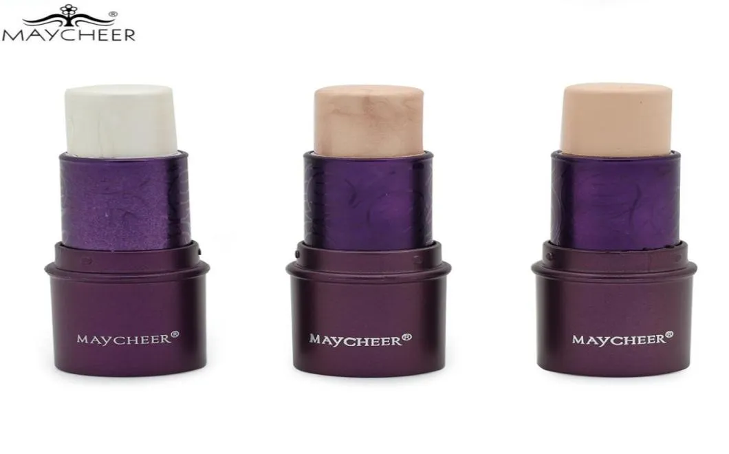 Maycheer 3d Countour Makeup Highlighter Stick Sofreture Creme de umidade à prova d'água Maquia