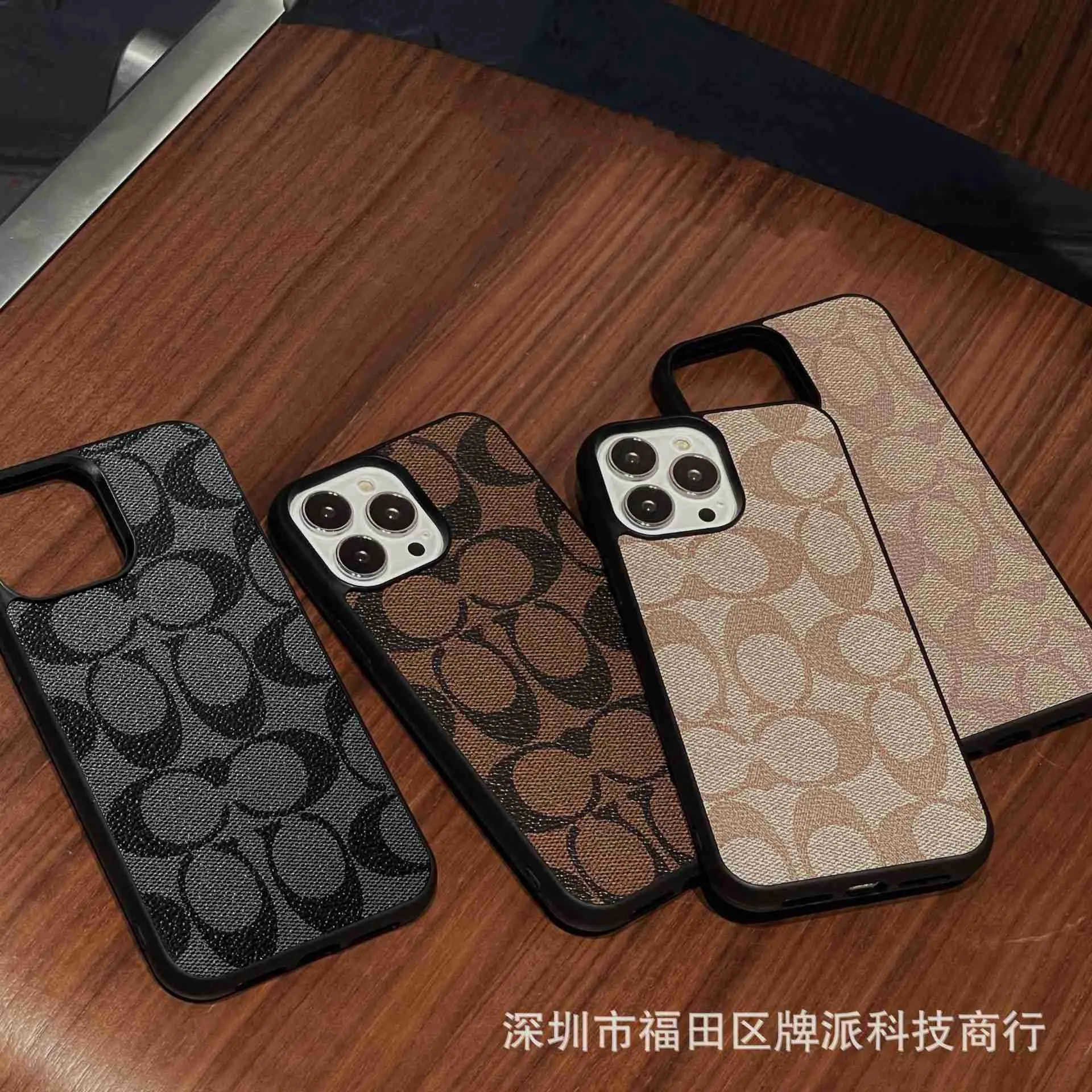 Cell Phone Cases Suitable for trendy 14promax phone case 15 protective leather veneer 13pro full package anti drop H240419