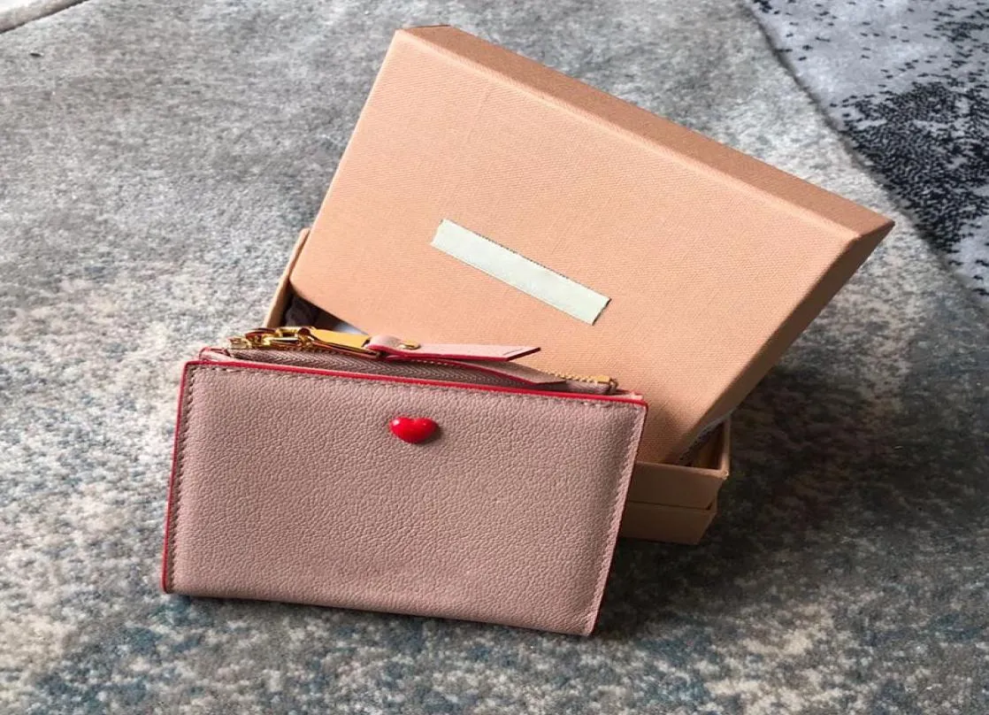2021 New ünlü tasarımcı m cüzdan Kart sahibi moda lüks en kaliteli keçi kadınları üç kat cüzdan cüzdan klipsi kutu pin1195888