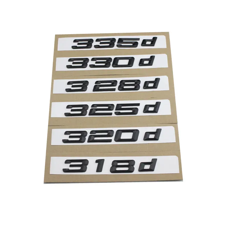Stickers 1pcs new Silver and Black 318d 320d 323d 325d 330d 335d 338d car Boot Trunk Emblem lettering Badges Logo For BMW 3series F30 F31