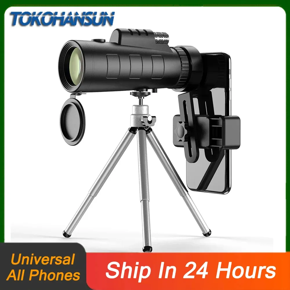 Telescopes 3IN1レンズユニバーサル40x60光学ガラスズーム望遠鏡恐怖症携帯電話カメラレンズ用iPhone 14 Samsungスマートフォンレンズ