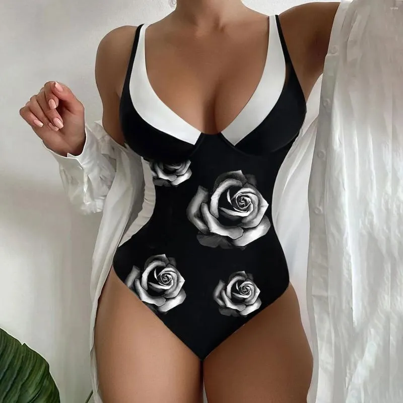 Kobiety w szyjce damskiej V Neck Sielim Sprężyny Szybki kąpielowe szydełko Mikro bikini